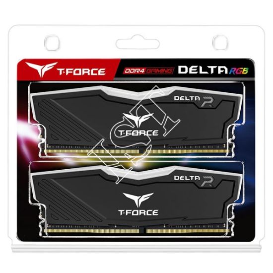 تصویر رم کامپیوتر DDR4 دو کاناله 3200 مگاهرتز CL16 تیم گروپ مدل DELTA RGB ظرفیت 32*2 گیگابایت